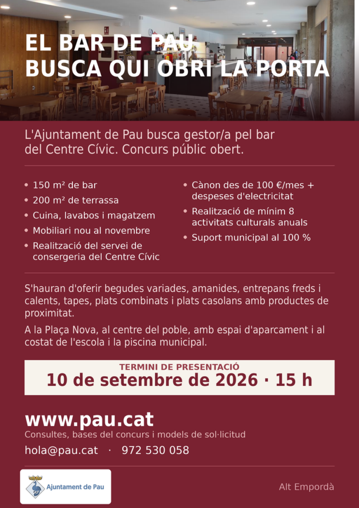 CONCURS BAR CENTRE CIVIC 2026